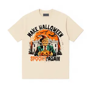 Make Halloween Spooky Again T-Shirt, Funny Trump Pumpkin Tee, Trump Halloween 2025 Shirt, MAGA Costume Party Top, Political Parody Halloween Gift Shirt