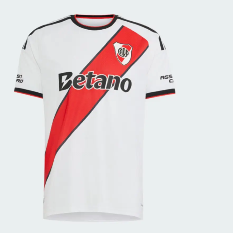 [FULL LOGO] - River Plate 2027 Home Soccer Jersey | Unisex White Football Shirt with Red Sash - Personalized on Request
