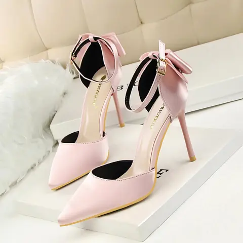 Women's Elegant Bowknot Design Stiletto Heels, Fashionable Pointed Toe High Heels for Party, Daily Wear for Women & Girls, Stiletto Heeled Pumps, Classy Stiletto Heels