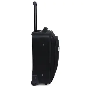Protege Pilot Carry On 18" Softside 2 Wheel Luggage for Travel, Black