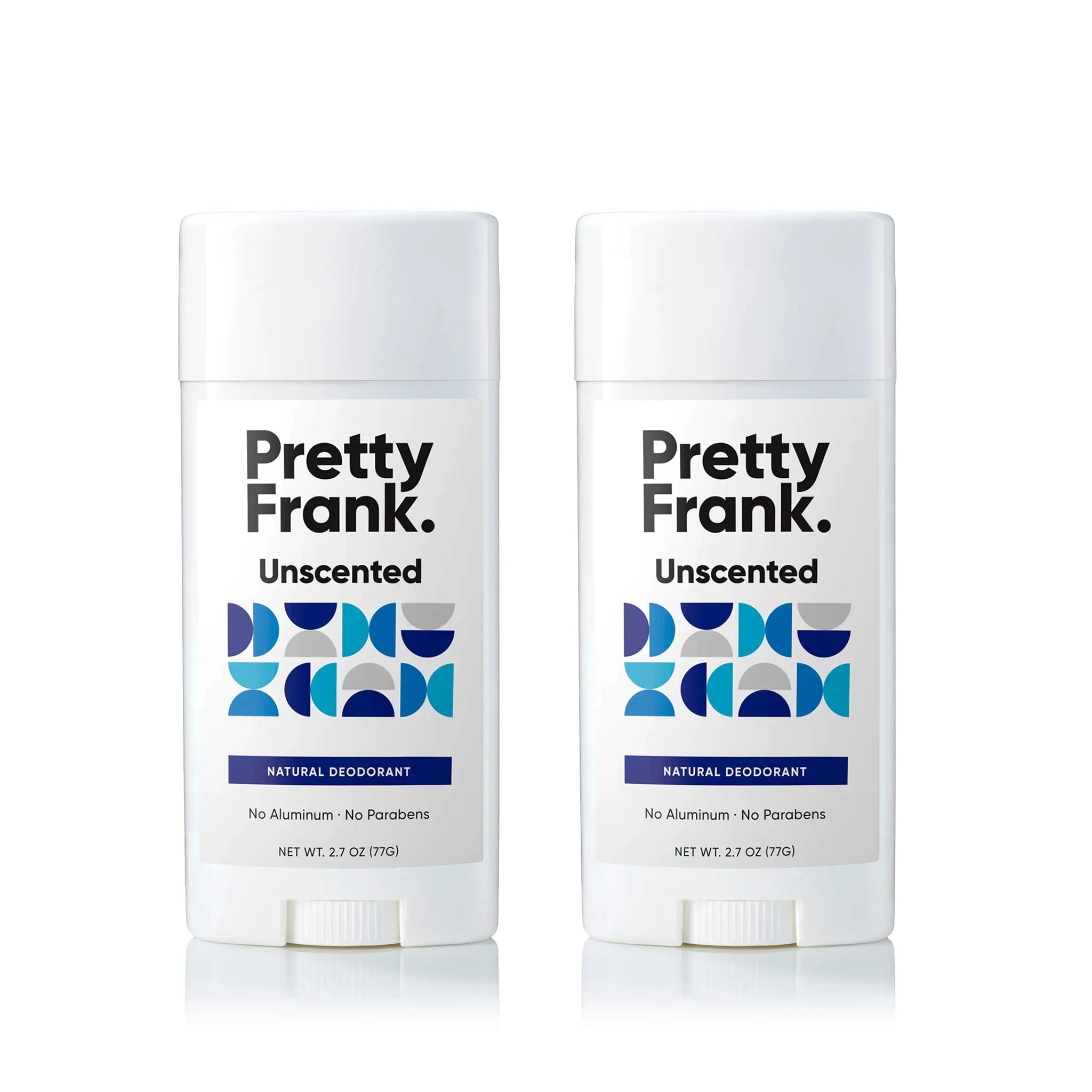 Pretty Frank Natural Aluminum-Free Deodorant Sticks, Baking Soda (2-Pack)