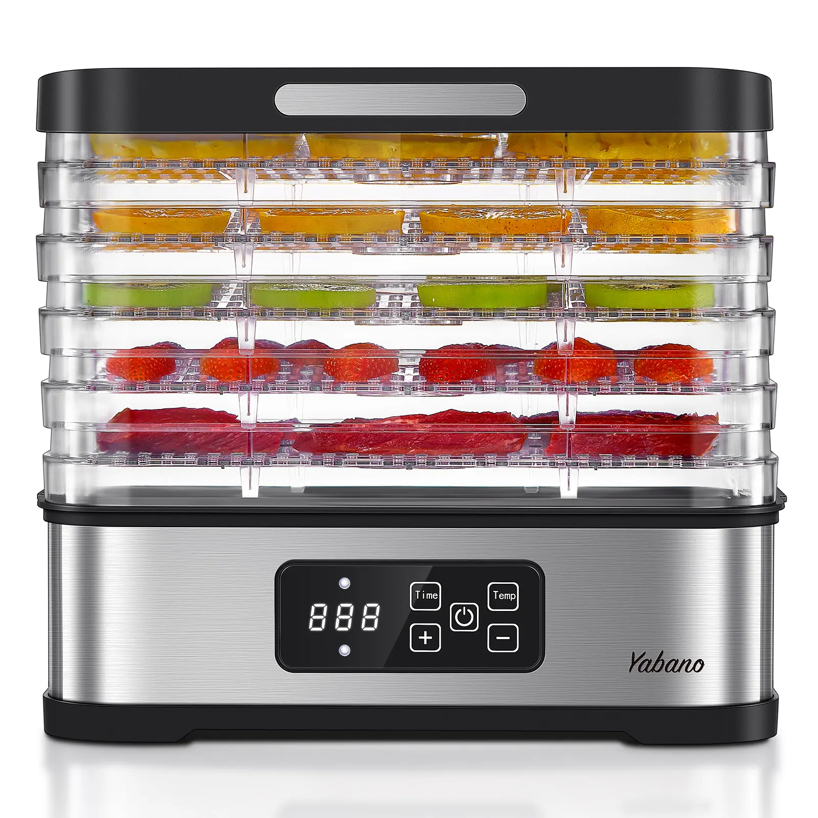 250W Kitchen Food Dehydrator Machine for Home Use - 5 Trays Electric Dryer with Adjustable Timer, Temperature Control, Digital Presets for Fruit, Meat, Herbs