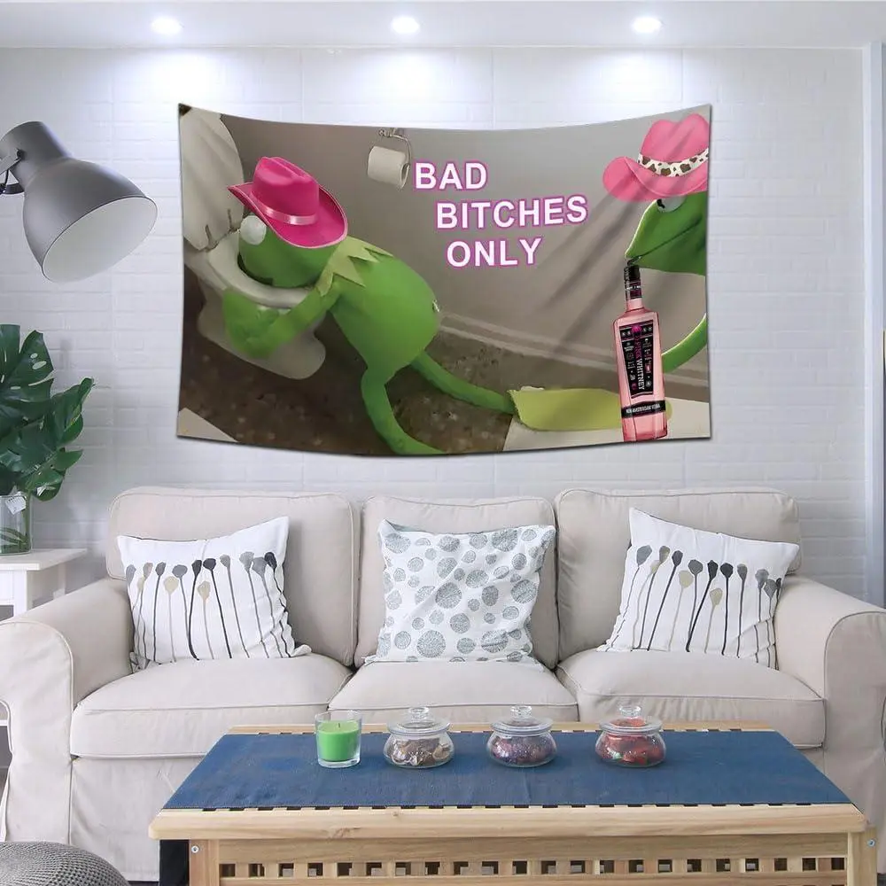 Bad Funny Flag bitches only Banner Flag Wall Art Hanging,For Decorate Clubs Concerts Bars University Dormitories Living Rooms Bedrooms Decor Tapestry Parties,Gift
