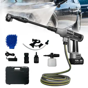 Cordless Pressure Washer 1080PSI, 21V 4000mAh Battery, 6-in-1 Nozzle, 16.4ft Hose, Supports Tap Water, Bucket Water & Garden Hose Connection, Portable for Car Wash & Outdoor Cleaning Car Wash Equipment