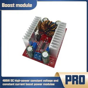 400w Boost Constant Current Module, High Power Output, Dc-Dc Converter for Industrial Systems, Aluminum Heat Sink, DIY, Solar Battery Stabilization, LED Driver