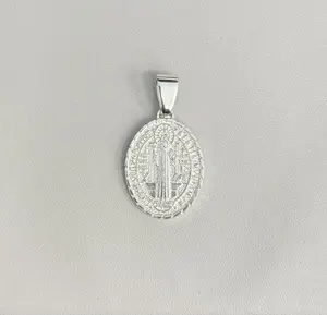 Sterling Silver Saint Benedict Medal - Medalla San Benito .925