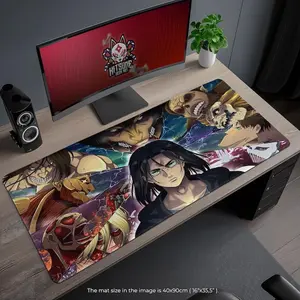 Attack on Titan Mouse Pad, Eren Titan Desk Mat, AOT Gaming Pad, Anime Fan Gift