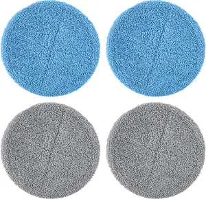 iDOO Replacement Pads for Cordless Electric Mop - Washable and Reusable Microfiber Heads, 4 PCS Mop Pads & Weighted Heating Pad
