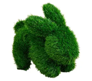 Nearly Natural 14" UV Resistant Garden TopiaryBunny