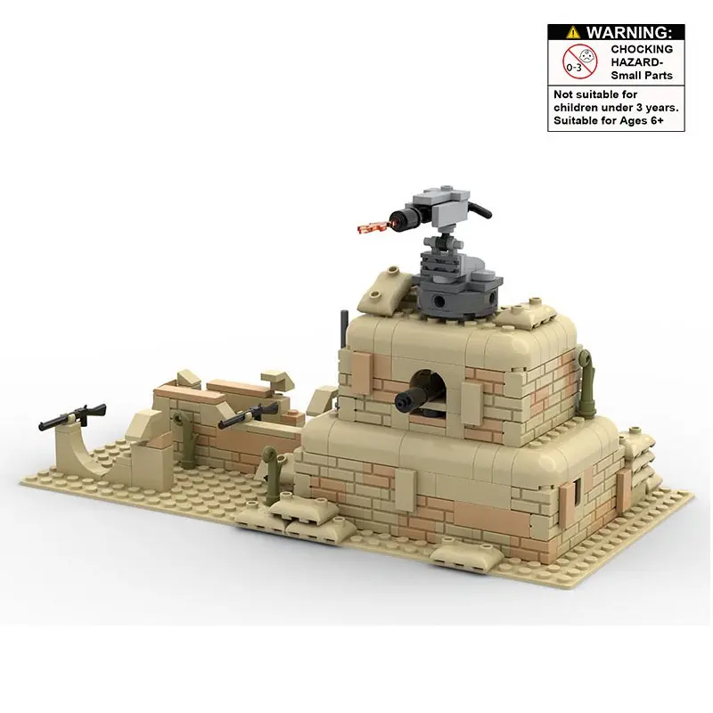 Desert Series Military Base Castle Guard Cannon, Compatible with Lego, Small Particle Building Blocks Toy, Gift, Model Collection, Construction Model, Building Blocks Set