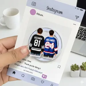 Heated Rivalry & Hollanov Inspired Phone Grip – Team Rozano Acrylic Folding Phone Holder, Gay Romatic Gift