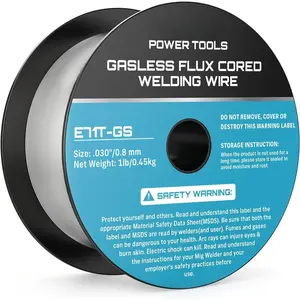 Flux Core Welding Wire .030, 1lb E71T-GS Gasless, Easy Feed Flux Cored MIG Welding Wire, Low Spatter, Self-Shielded Mild Steel Wire