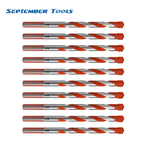 10PCS Concrete Drill bit, Masonry bit bit with Tungsten Carbide Drill bit, Drilling and Punching Work kit for Ceramic Tile, Conc Tool Accessories
