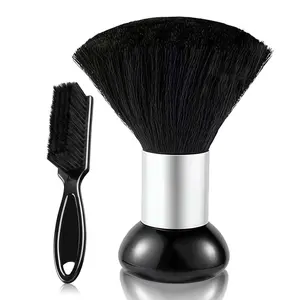 2 PCS Barber Neck Duster Brush Set, Professional Barber Accessories Cleaning Supplies, Hair Blade Clipper Cutting Cleaning Styling Tool