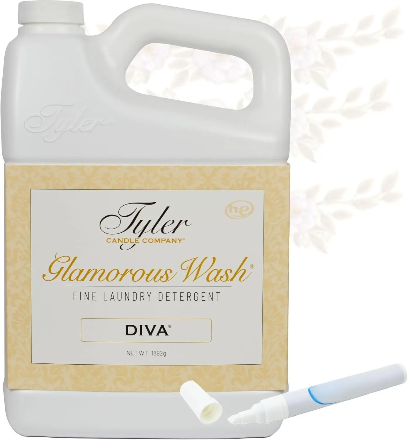 Tyler DIVA Glamorous Wash Laundry Detergent- 64 oz. - With Stain Remover Pen - DIVA Wash Liquid Detergent Designed for  Fabrics - Hand and Machine Washable