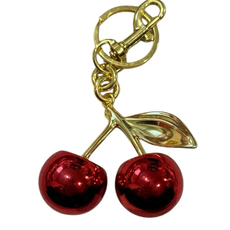 Red cherry bag charm with Gold Hardware Red cherry bag charm with Gold Hardware