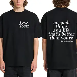 oversized tshirt women J Cole Dreamville Love Yourz Lyrics Graphic t-Shirt VERSION 2, J Cole T-shirt, Cotton tshirt swap