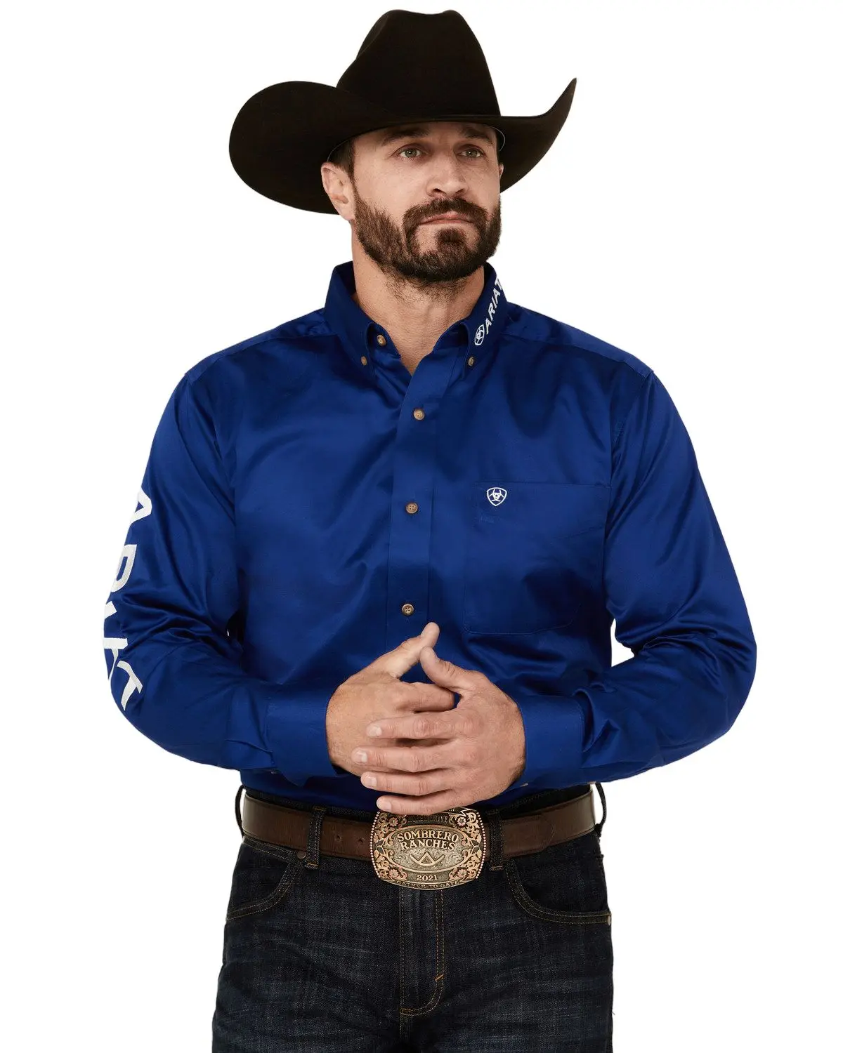 Ariat Men's Men'S Team Logo Twill Fitted Long Sleeve Button-Down Western - 10034232