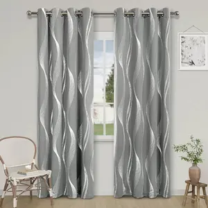 2-Piece Bedroom & Living Room Half-Blackout Curtains, Insulating Curtains, Digital Print Design, Thermal Protection, Home Decor, Thermal Insulated Curtain