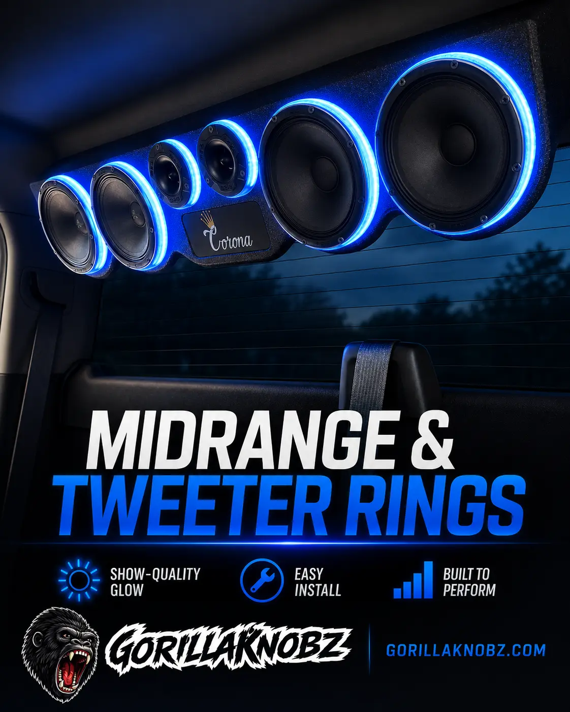 Speaker & Tweeter LED Rings – 6.5" RGBIC Smart Ring Kit