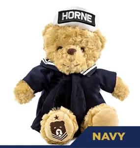 ZZZ Bears Personalized Navy Teddy Bear for Navy Families - Custom Name Patch, Extra Soft, Supports Fallen Heroes, Ages 3+