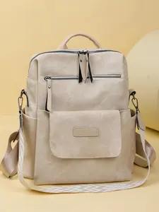 Trendy backpack for women, Casual Lightweight Backpack, new style, large capacity anti-theft bag, pure color versatile temperament commuter bag, suitable for ladies, girls, people, students, suitable for going out, commuting, campus, back to school.