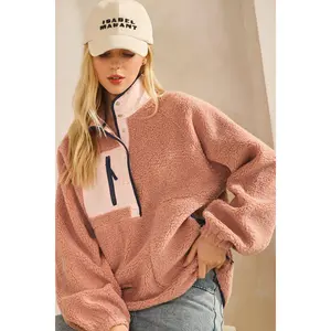 FLEECE BUTTON UP