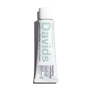 Davids Premium Toothpaste - Travel Size - Sensitive+Whitening - Peppermint - Hydroxiapatite - Oral Repair