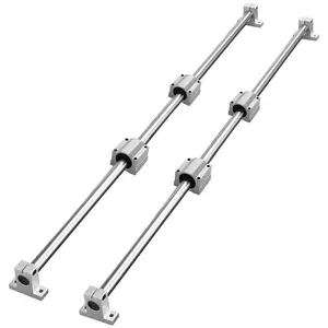 VEVOR Linear Motion Kit, TikTokShopBlackFriday, SFC16 1000mm, Includes 2 Rails of 39.4 inches, 4 SC16 Carriage Blocks, and 4 Support Brackets, Ideal for CNC and Automation Projects