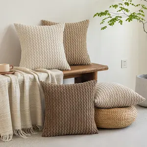 Two-piece pillow covers without inserts, bubble chenille texture, unique pattern, stylish and comfortable, easy to maintain, larger granules; suitable for cushion covers for home sofas/beds, dining room, and bedroom.
