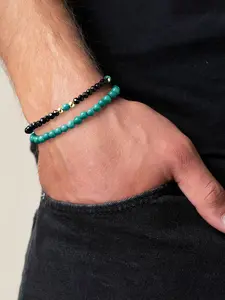 Handmade Crystal Beaded Bracelet Set, Unisex Fashion Accessory, Perfect Gift for Meditation and Energy Healing, Daily Wear