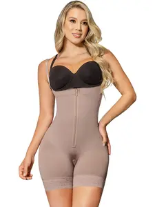 Fiorella Shapewear Butt Lifter Enhancer Strapless Women Seamless Girdle with Powernet Faja Levanta Cola Reductora Colombiana 645C Adjustable Compression Elastic Fabric Shapewear