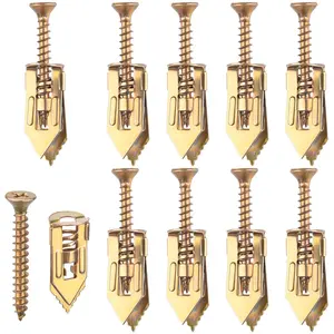 20PCS Self Drilling Drywall Anchors, Heavy Duty Zinc Plated Steel Screws and Anchors, No Drilling or Holes in Wall.