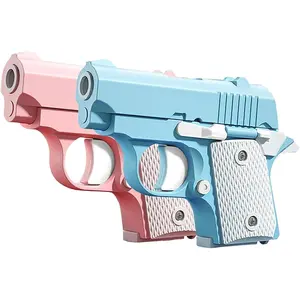 Cool Fidget 1911 Toy Gun, 2 Pack 3D Printed Mini Stress Relief Toys, Fidget Toys Suitable for Relieving ADHD & Anxiety Relief, for Adults and Kids (Pink Blue)