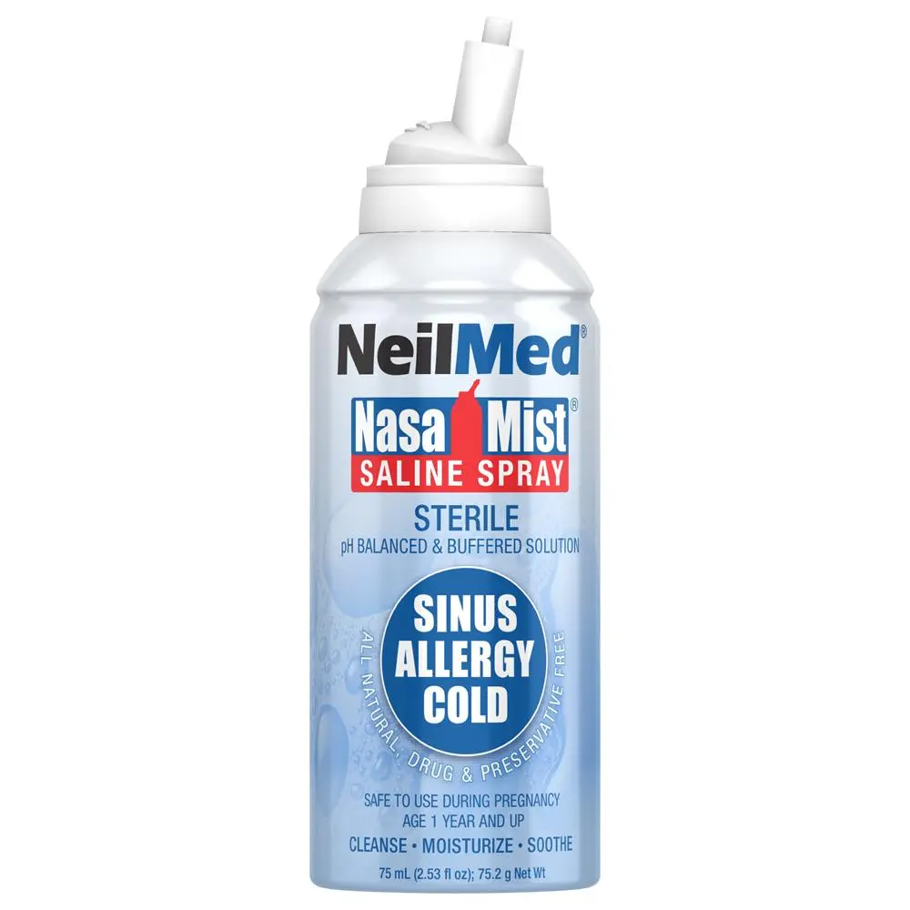 NeilMed NasaMist Isotonic 75mL Saline Spray for Nasal Allergies & Dryness - Gentle Soothing Mist for Sinusitis, Rhinitis, and Allergic Asthma Relief NeilMed NasaMist Isotonic 75mL Saline Spray for Nasal Allergies & Dryness - Gentle Soothing Mist for Sinusitis, Rhinitis, and Allergic Asthma Relief