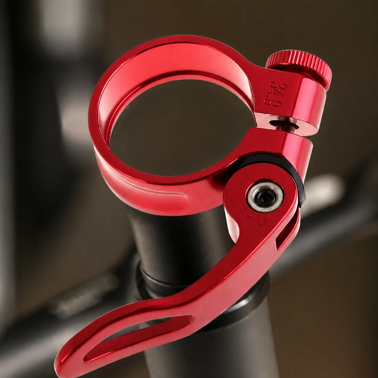 Quick Release Seatpost Clamp 31.8mm Aluminum Bicycle Parts for Bike Seat Upgrade, Lightweight Anti Rust Design Universal for Road Mountain Bikes, High Strength Locking Tool Free Maintenance Structure