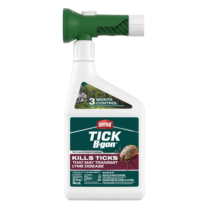 Ortho Tick B-gon Tick Killer Ready-To-Spray - Hose-End Applicator, Kills Ticks, Fleas, & Moquitoes, 32 fl. oz.
