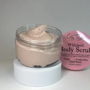 Brown Sugar Boba Whipped Body Scrub // Exfoliating and Polishing Body Scrub Sweet Vanilla Scent // Hydrating Vegan and Cruelty Free Body Scrub with Jojoba Beads