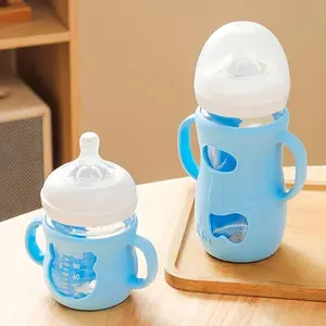 Baby Bottle Protector, 1 Count/2 Counts Wide-neck Milk Bottle Protector, Large Elastic Bottle Protector, Daily Use Bottle Accessories, Feeding Tool