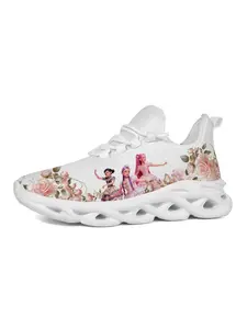 Exclusive Recommendation! Floral Cartoon Sneakers, Cute Anime Style, Kpop Fashion Trend, Vibrant Flower Pattern, Comfortable Thick Sole