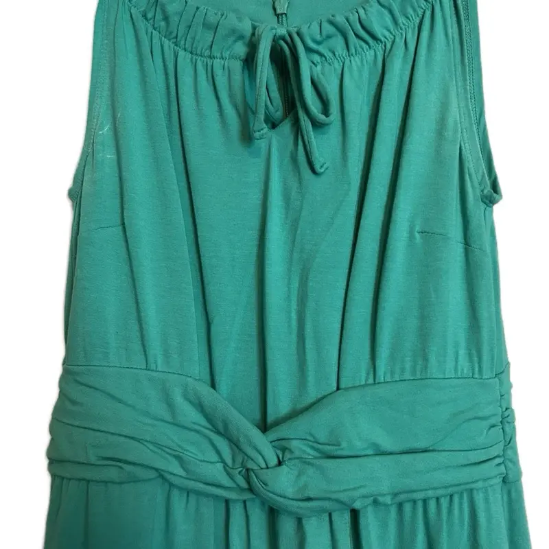 Talbots Dress - Casual Women's Dress with Gathered Waist and Tie Detail,  Summer Basic Comfort Sleeveless Womenswear Summerdress Comfy Casual Minimalist