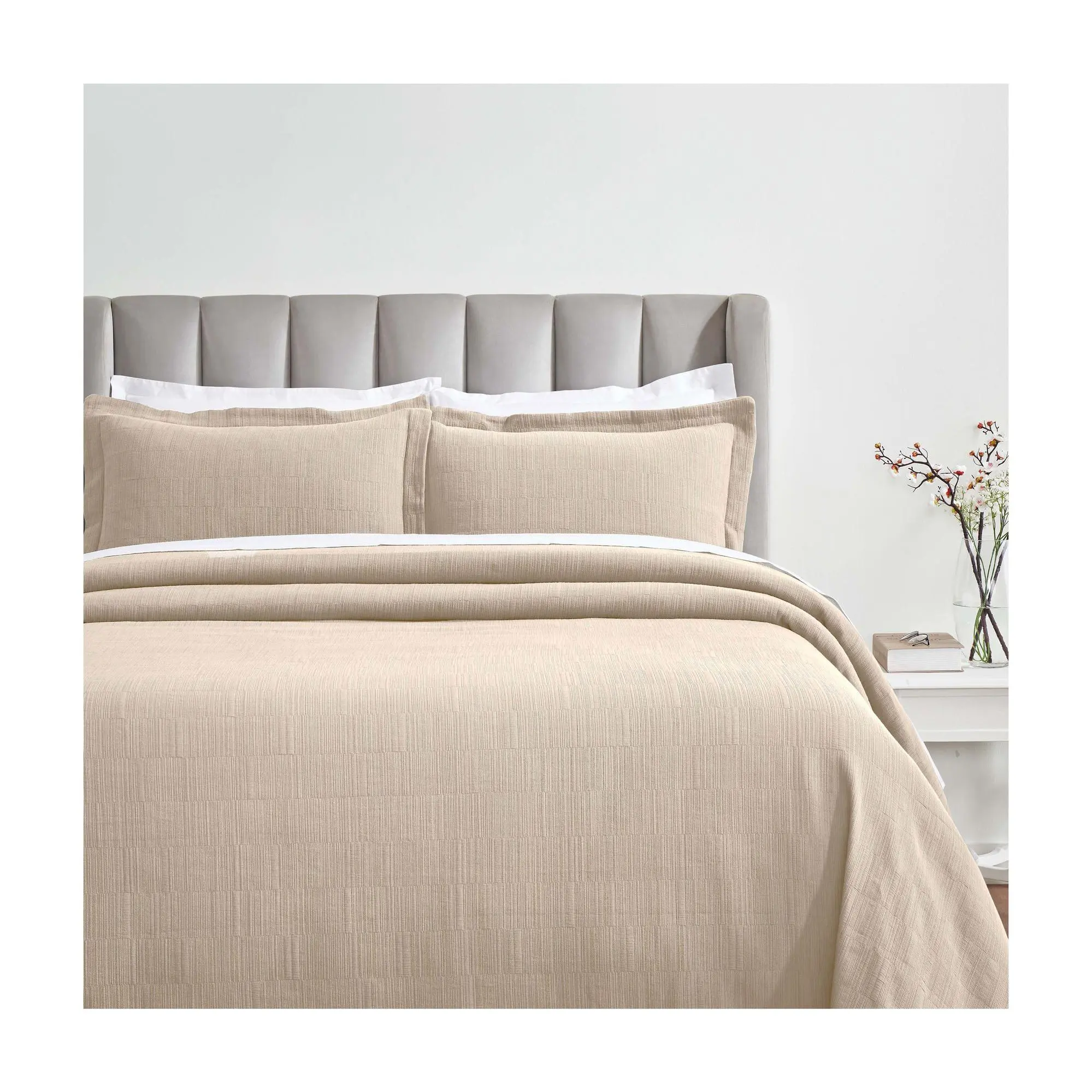 Superior Zenith Cotton Bedspread and Sham Set,Queen Superior Zenith Cotton Bedspread and Sham Set,Queen
