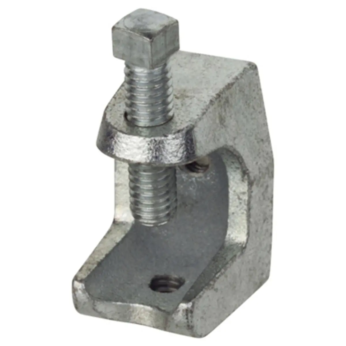 212 MAIN Z500-25 Malleable Iron Beam Clamp for Scooters Equipment, 0.25 in., Electroplated Zinc Finish, Supports Threaded Rod, Flange-Fitting, 250 lbs Static Load Limit, 0.66 lbs, 1.5x1x2.5 in., Set Screw Grip