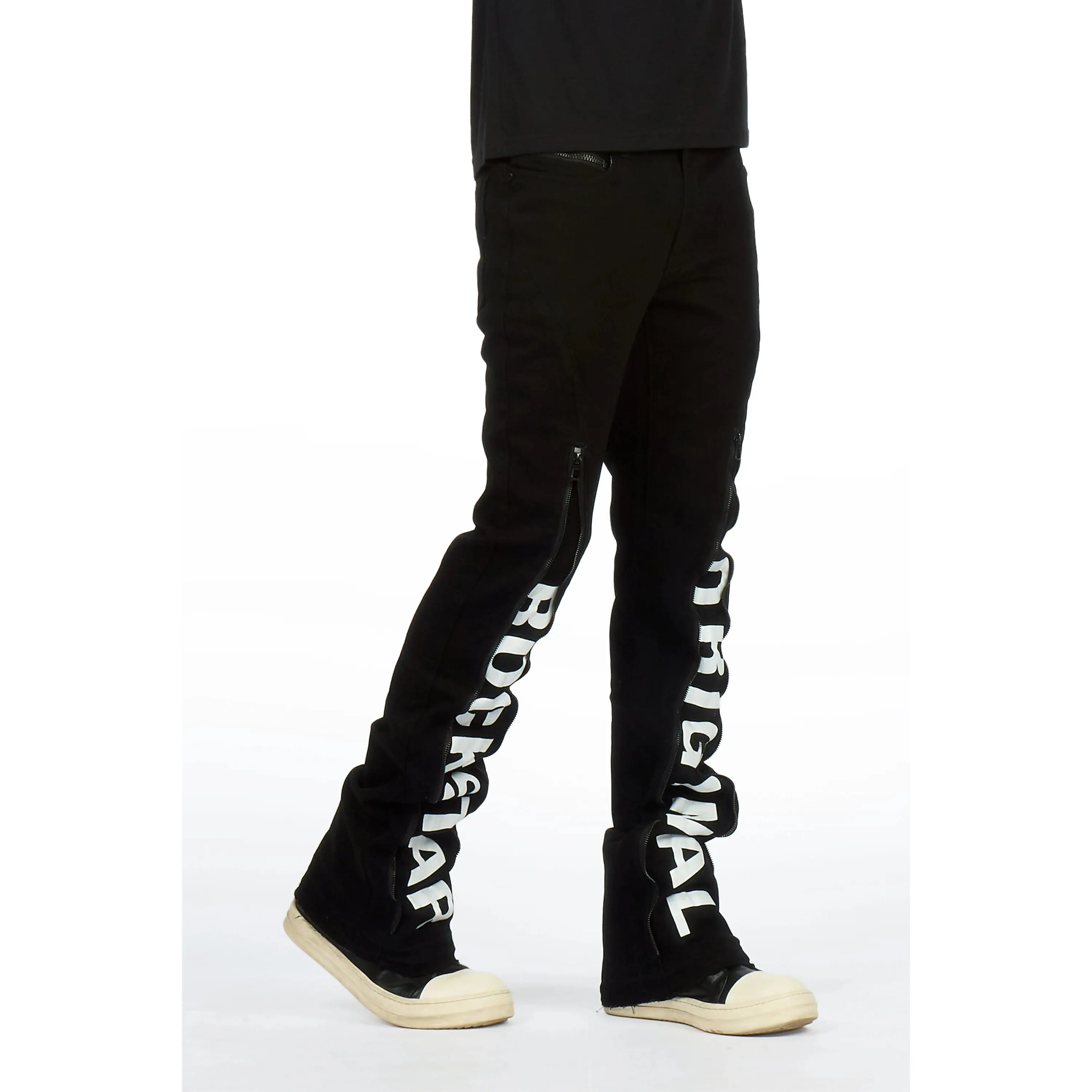 Philly Black Stacked Fit Jean