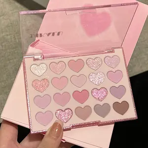Sweetheart 20-color Eyeshadow palette, matte brown, pearlescent, sparkling, energetic and versatile new style, creating a stylish makeup look. Multi-functional tones, a must-have for makeup and beauty enthusiasts. Multicolor Eyeshadow Palette
