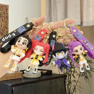 Ins-Style K-pop Girl Group Keychain Charms | Cute Cartoon Anime Bag Pendants | Durable School Bag Accessories | Top Choice for Students' Birthday Gifts