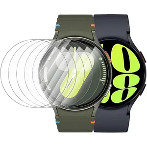 6 Pack for Samsung Galaxy Watch 7 6 5 4 44mm Screen Protector, Anti-Fog, Anti Scratch, Bubble Free HD Tempered Glass Protective Film for Galaxy Watch 44mm Accessories