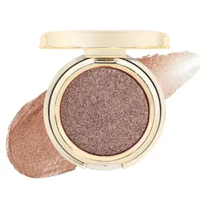 Single Shiny Shimmer Eyeshadow, Highly Pigmented Intense Color - Highlighter, Shimmery Illuminating Finish, Highly Purified, Safe Saprkling Bronze Gold Eyeshadow For Woman (bronze gold)