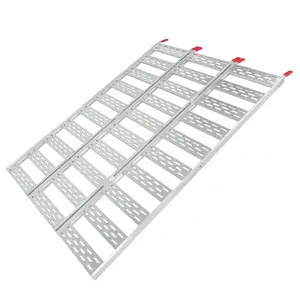 Garvee Aluminum Tri-Fold Ramp with Treads, 1 Pack - 1,500lb Capacity/500lb per Section, 50” W x 76” L — Easily and Safely Load or Unload Push Mowers, Garden Tillers, ATVs and More