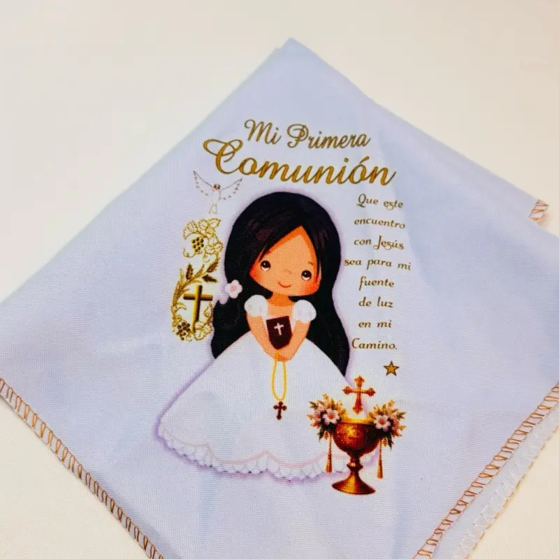 12pcs 12x12 Inches Water-Absorbent Charming First Communion Ceremony Napkins, Festive Servilletas for Home & Party Supplies